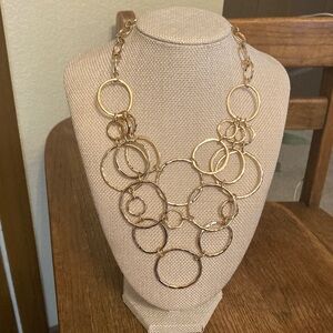 Laundry By Shelli Segal Los Angeles Layered Ring/Circle Statement Necklace NWT